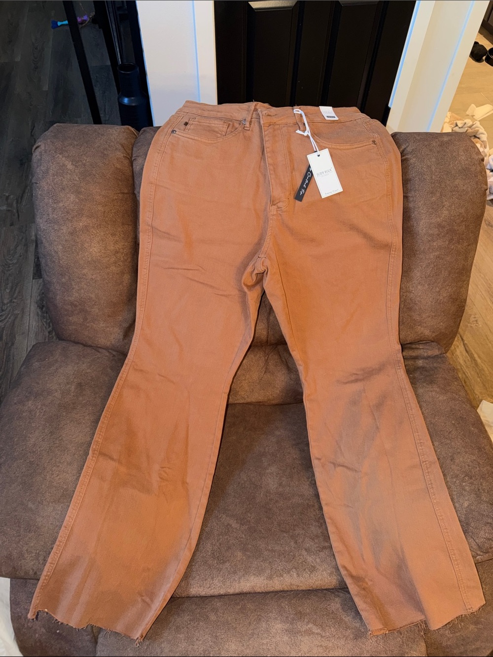 Judy Blue Wide-Leg Jeans in Burnt Orange
